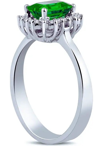 1,22 Karat Pırlanta Zümrüt Yüzük fiyatları