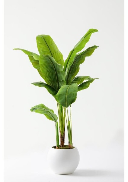 Yapay Ağaç Muz 160 cm 13 Dal Plastik Küre Saksı