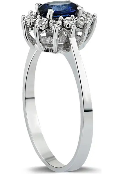 0,75 Karat Pırlanta Safir Yüzük fiyatları