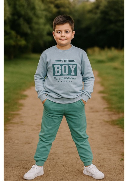 Boy Baskı 2 Ip Erkek Çocuk Eşofman Takım
