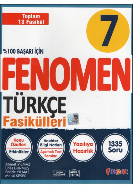 Fenomen 7.sınıf Türkçe Fasikülleri