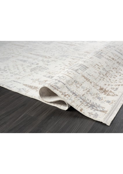 Armony AR012A Beyaz Halı Modern Desenli Akrilik Pamuk Taban Tozu Az Salon Halısı Yatak Odası Koridor fırsatları
