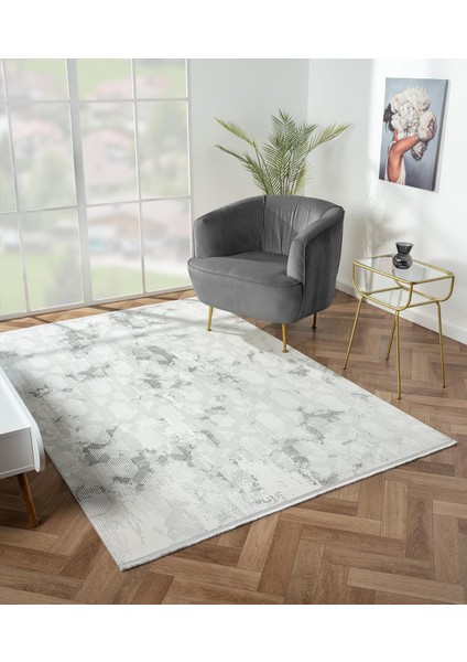 Nexus NX007A Krem Halı Modern Desen Antialerjik Pamuk Taban Salon Halısı Yatak Odası Mutfak Koridor