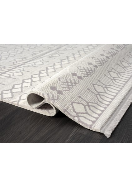 Feel FL007A Krem Halı Etnik Desen Akrilik Tozu Az Pamuk Taban Salon Halısı Yatak Odası Koridor fırsatları