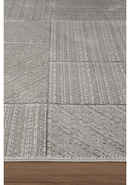 Quatro QU015A Gri Halı Modern Desen Pamuk Taban Salon Halısı Yatak Odası Mutfak Koridor indirimleri