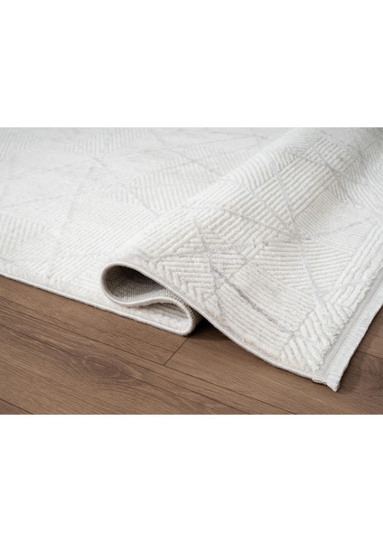 Porto PP002A Beyaz Akrilik Halı Yumuşak Dokulu Pamuk Taban Tozu Az Salon Yatak Odası Mutfak Koridor modelleri