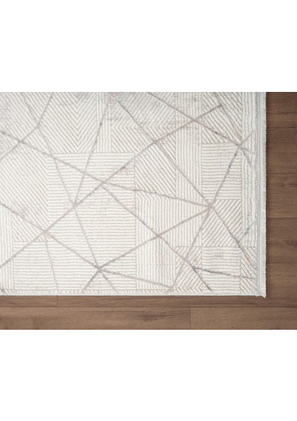 Porto PP002A Beyaz Akrilik Halı Yumuşak Dokulu Pamuk Taban Tozu Az Salon Yatak Odası Mutfak Koridor indirimleri