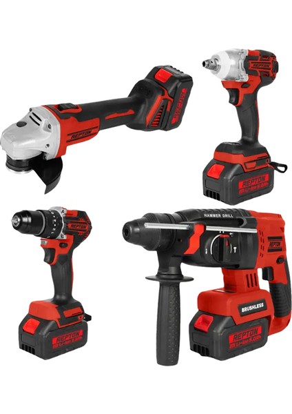 RP-1380 Kömürsüz Akülü 4'lü Set