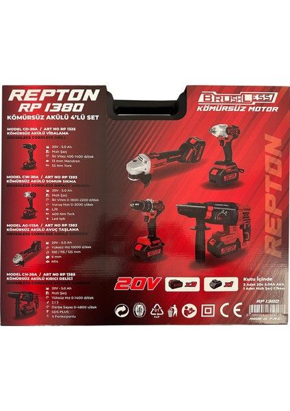 RP-1380 Kömürsüz Akülü 4'lü Set fırsatları