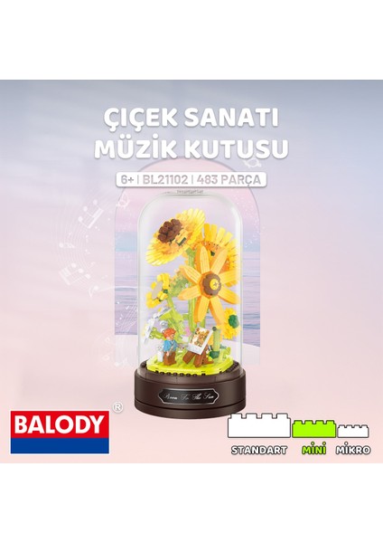 Çiçek Sanatı Müzik Kutusu Yapı Bloğu Seti – 483 Parça fiyatları