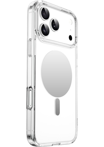 iPhone 17 Pro Kılıf M-Safe Şarj Özellikli Wiwu MCC-701 Aynalı Pro Serisi Sert Pc Kapak Şeffaf