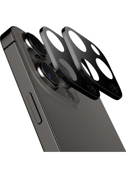 Caseology iPhone 14 Pro Max / 14 Pro Kamera Lens Camı Koruyucu Black (2 Adet) - AGL05292