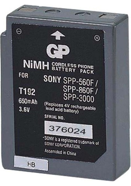 Gp T192 3.6 Volt 600MAH Lg-Sony BPT40 Telsiz Telefon Pili