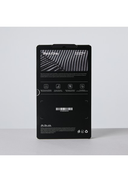 Galaxy Z Flip 7 Uyumlu Kılıf M-Safe Şarjlı 600D Aramid Pitaka Ultra-Slim Classic Serisi Siyah-Gri