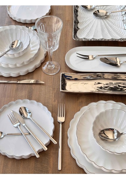 Yemek Takımı Royal Charme Twist Silver 82 Parça 6 Kişilik fiyatları
