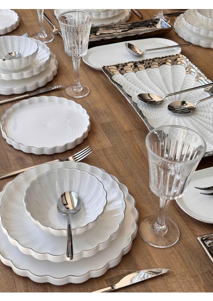 Yemek Takımı Royal Charme Twist Silver 82 Parça 6 Kişilik modelleri