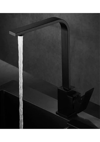 Krom Kare Siyah Modern Mutfak Bataryası fırsatları