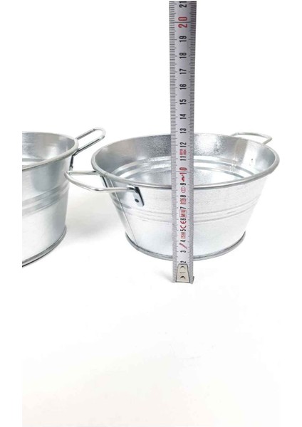 Çiftli Küçük Leğen Saksı Metal Galvaniz indirimleri