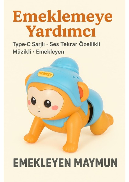 Emeklemeye Yardımcı Typ C Şarjlı , Ses Tekrar Özellikli Müzikli ,emekleyen fiyatları