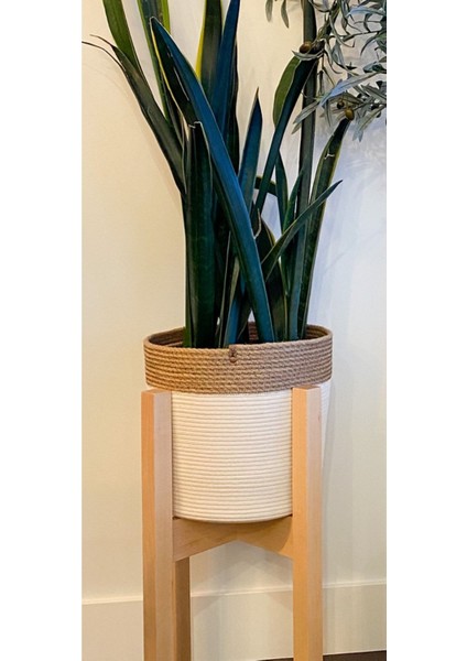 2 Li Dekoratif Jüt Hasır Sepet Saksı 25CM x 25 Cm, Jüt Hasır Saksılık, Dekoratif Saksı ve Havluluk fırsatları