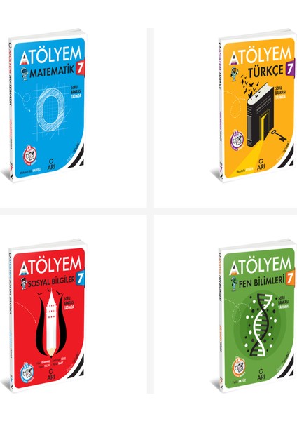 Arı 7. Sınıf Akıllı Atölyem Tüm Dersler Seti 4 Kitap Arı Yayınlar
