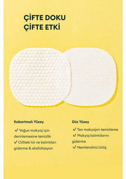 Stress Relieving Purefull Lip And Eye Remover Pad 10 Pads - Cildi Kurutmayan Dudak ve Göz Makyaj Arındırıcı Pamuk Ped indirimleri