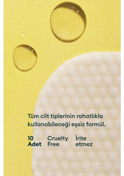 Stress Relieving Purefull Lip And Eye Remover Pad 10 Pads - Cildi Kurutmayan Dudak ve Göz Makyaj Arındırıcı Pamuk Ped