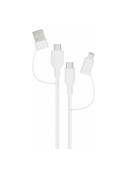 Yetty 60W 4in1 Type-C,lightning,usb-A Data ve Hızlı Şarj Kablosu 1.2m Beyaz YKB-41B (Yerli Üretim) fiyatları