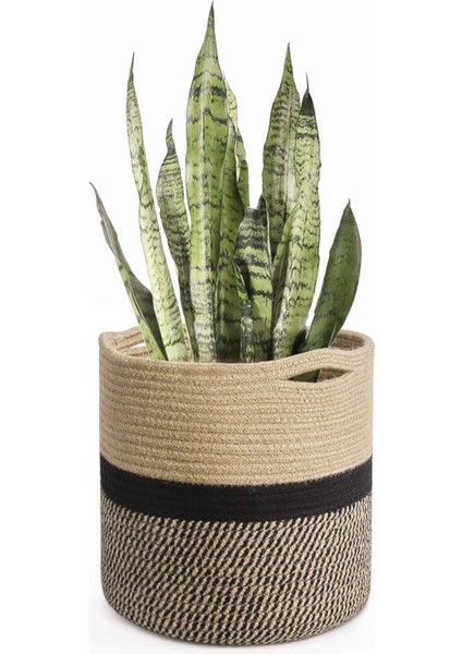 Dekoratif Jüt Saplı Hasır Sepet Saksı 25CM x 25 Cm, Jüt Bej Saksılık, Dekoratif Saksı ve Havluluk fiyatları