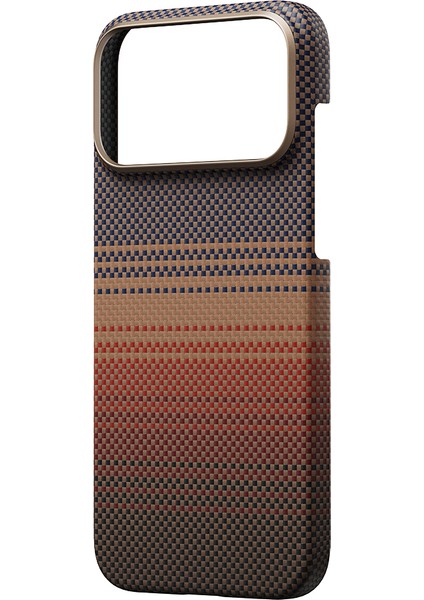 iPhone 17 Pro Max Uyumlu Kılıf M-Safe Şarjlı Aramid Pitaka Tactile Woven Serisi Kapak Kahverengi fırsatları