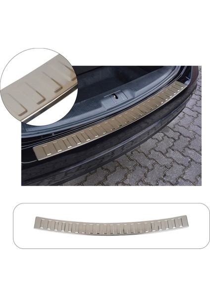 Volkswagen Sharan 2 Uyumlu 2012-2016 Krom Arka Tampon Üstü Koruma Paslanmaz Çelik