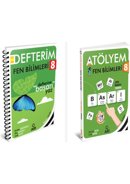 Arı 8. Sınıf Fen Bilimleri Akıllı Defter ve Atölyem Serisi Set 2