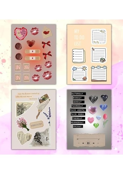 My Dıy Sticker Book 24 * 17 cm 16 Sayfa Özel Tasarım Rengarenk Sticker Kitabı modelleri