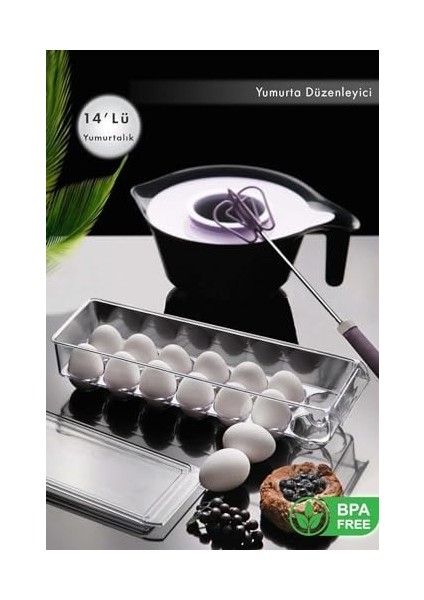 Home 14'lü Kapaklı Yumurta Saklama Kabı Şeffaf modelleri