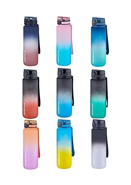 Fiftyfifty 1000ML Büyük Boy Çift Renk Softtouch Ff Collection Tritan Su Matarası Turuncu-Mor fiyatları