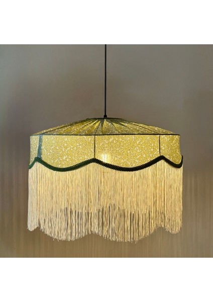 Mylamp Zarafet Saçaklı Kumaş Avize 50X30 cm fiyatları