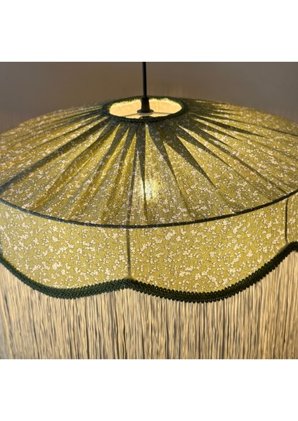 Mylamp Zarafet Saçaklı Kumaş Avize 50X30 cm indirimleri