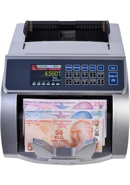 Hms Kaan Tl Karışık Sayım Ofis Tipi Para Sayma Makinesi, Gri, (Sesli Konuşma) fiyatları