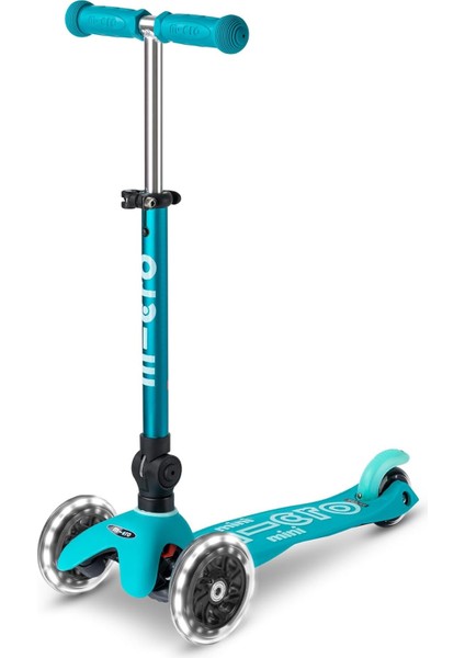 Mini Scooter Deluxe Foldable 3 Tekerlekli Scooter LED Blue