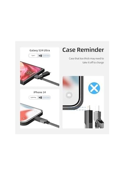 Çok Fonksiyonlu USB Şarj Kablosu, Carplay ve Android Auto Uyumlu, Örgülü Kablo, Hızlı Şarj 1 Metre fiyatları