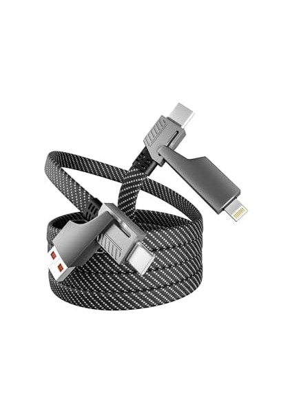 Çok Fonksiyonlu USB Şarj Kablosu, Carplay ve Android Auto Uyumlu, Örgülü Kablo, Hızlı Şarj 1 Metre modelleri