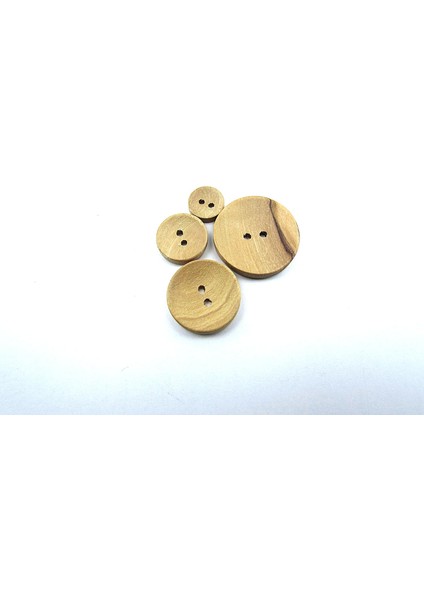 Dikme, 2 Delik Çanak Model, Doğal Ahşap, Zeytin AĞACI,100 Adet 20MM-32L