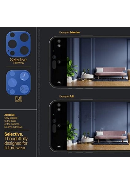 Caseology iPhone 14 Pro Max / 14 Pro Kamera Lens Camı Koruyucu Black (2 Adet) - AGL05292 modelleri