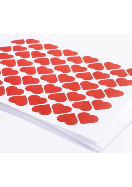 Dikey Şerit Kalpli Sticker Seti, 1200 Adet