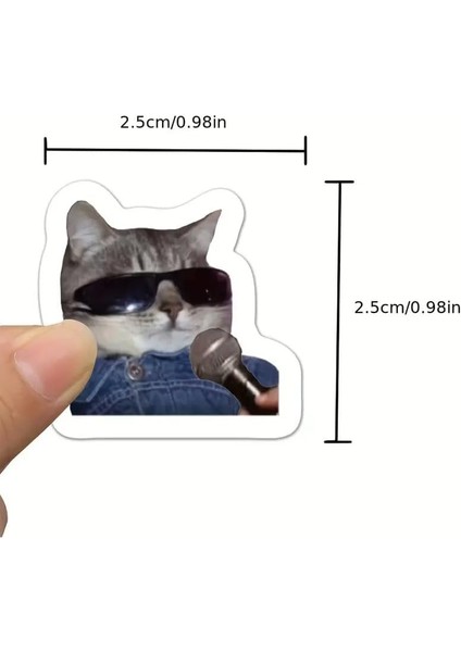 Adet Rulo Vinil Sticker Etiket (Komik Kedi) fiyatları