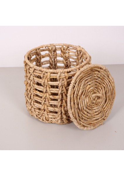 Mylamp Edis Doğal Abaka 25X25 cm Kapaklı Çamaşır ve Dekorasyon Sepeti fiyatları