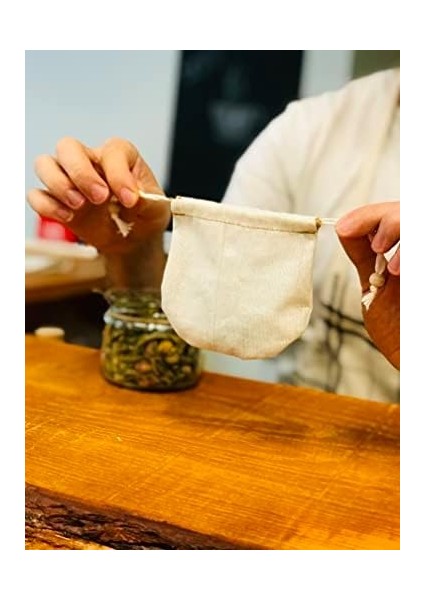 Yoga And Food 2 Adet Demlik Yıkanabilir Kumaş Çay Kesesi - Organik, EKOLOJIK,%100 Ham Ağartılmamış Ham Pamuk (Demlik Boy) fiyatları