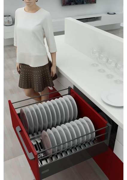 Çekmece Içi Tabaklık 27CMX48CM, Antresit (3cm En ve 6 cm Boydan Kesilebilir)