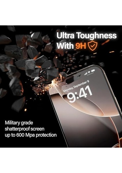 iPhone 15 / iPhone 16 Ekran Koruyucu - Hd Çözünürlük, Toz Bırakmayan Kolay Kurulum, 5d Siyah Çerçeve, Güçlendirilmiş Kenar Koruması, Darbelere Dayanıklı Cam modelleri