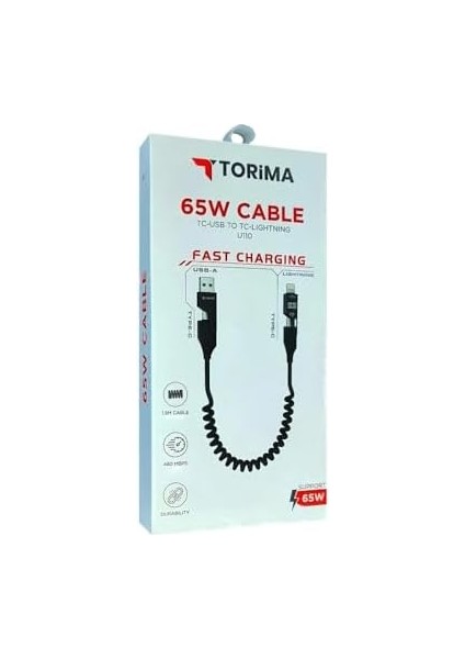 In 1 Çoklu USB Şarj Kablosu: 1,5 M, Type C To Lightning Örgü Şarj Kablosu USB A/usb C 65W Tip C/27W Pd Her Cihaz ile Uyumlu Metal Başlıklı U110 fiyatları